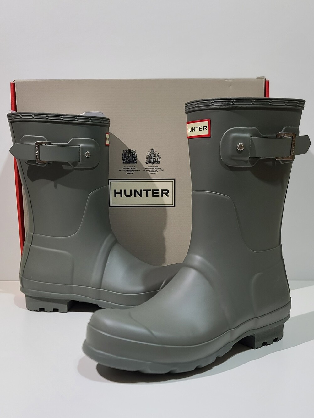 Hunter Original Men's Short Rain Boots / Docker Grey US 9 New